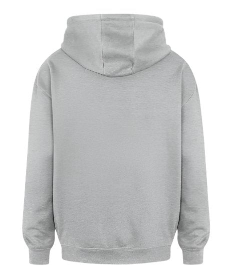 grauer Laridani Oversized Hoodie mit Logo-Aufdruck – stylischer und bequemer Kapuzenpullover für den lässigen Look.